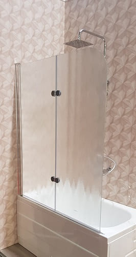 Шторка на ванну (Распашная) из закалённого стекла